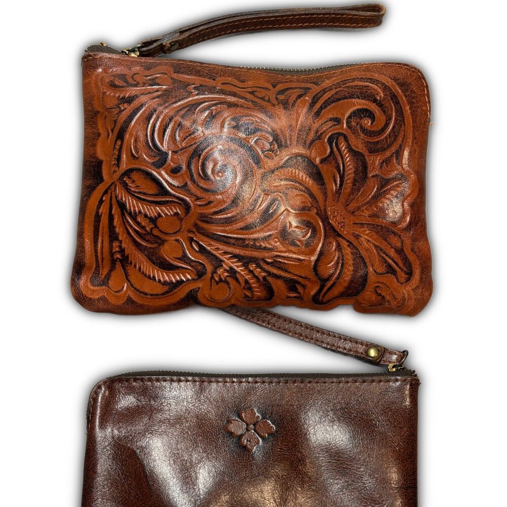 Patricia Nash Cassini Tooled Leather Wristlet